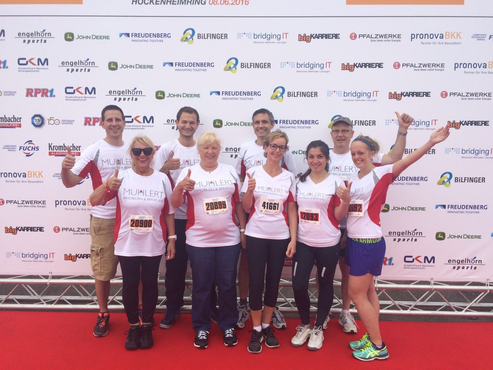 Firmenlauf auf dem Hockenheimring mit Muhlert Immobilien