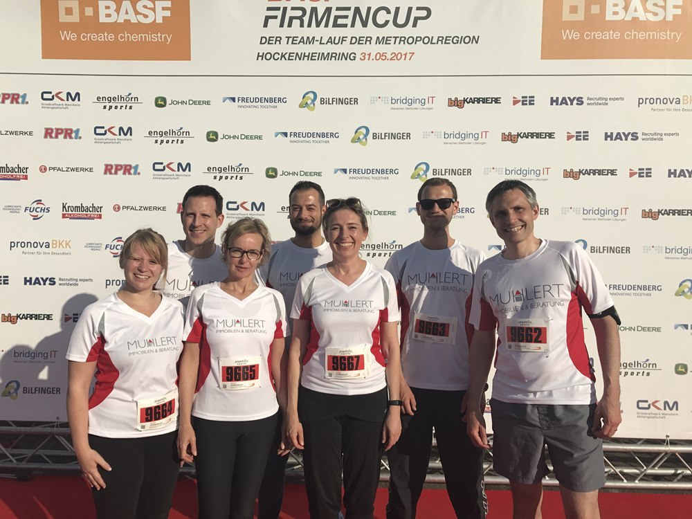 Firmenlauf 2017 auf dem Hockenheimring mit Muhlert Immobilien