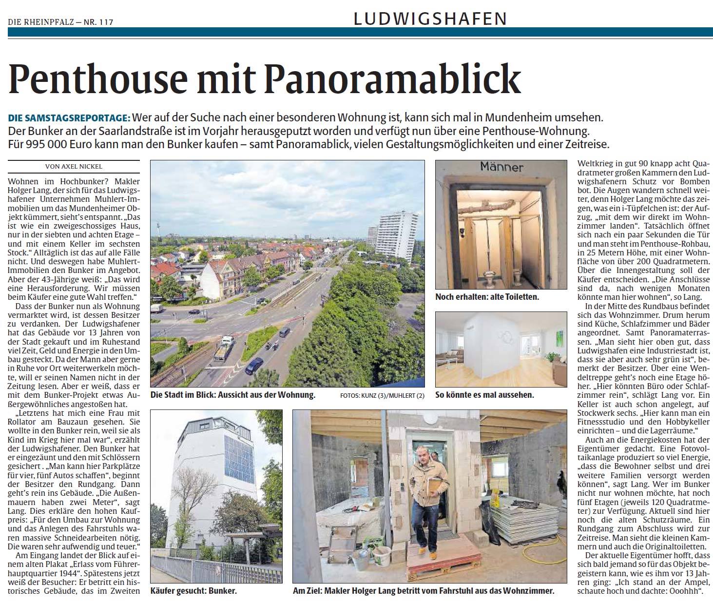 Die Rheinpfalz Samstagsreportage  - Penthouse mit Panoramablick